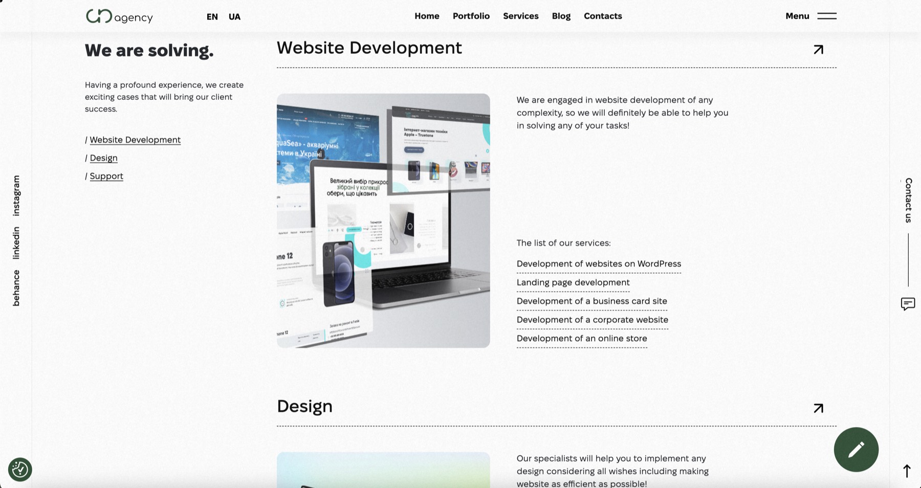 AB Agency page screenshot