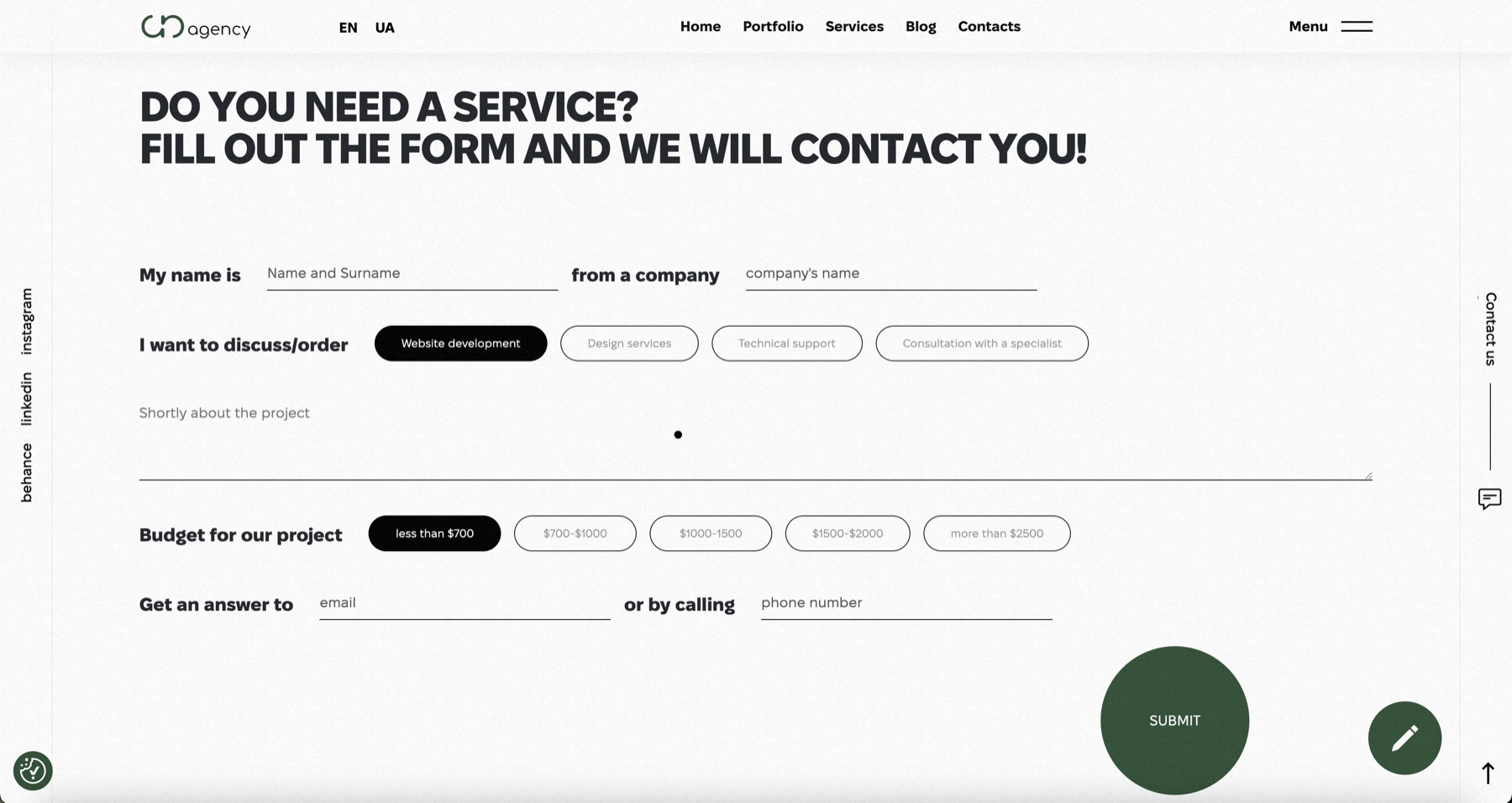 AB Agency page screenshot