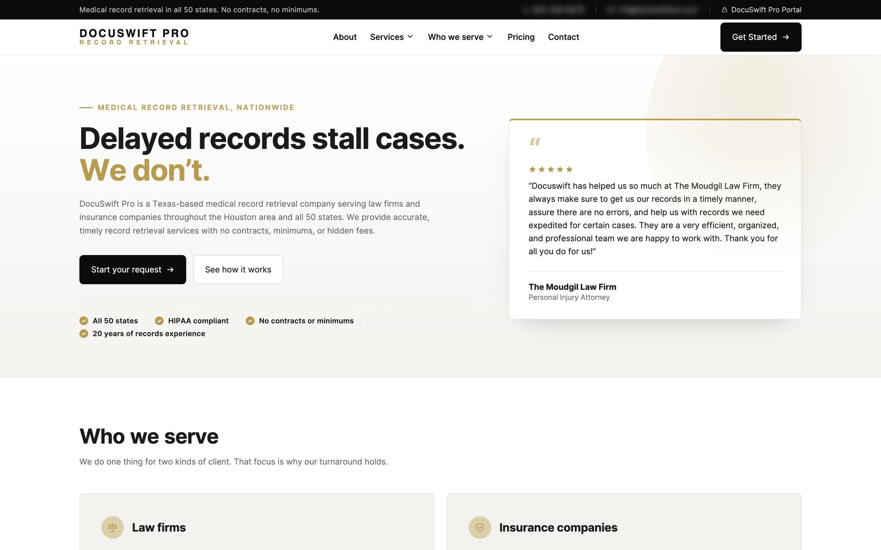 DocuSwift Pro page screenshot