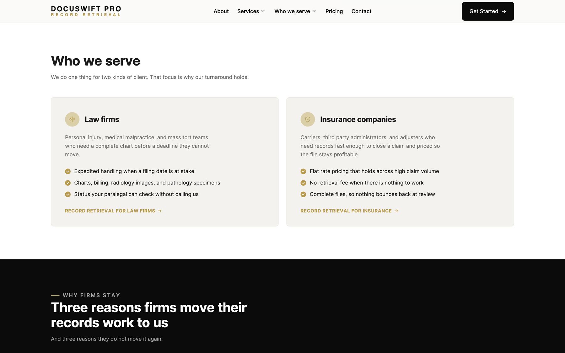 DocuSwift Pro page screenshot