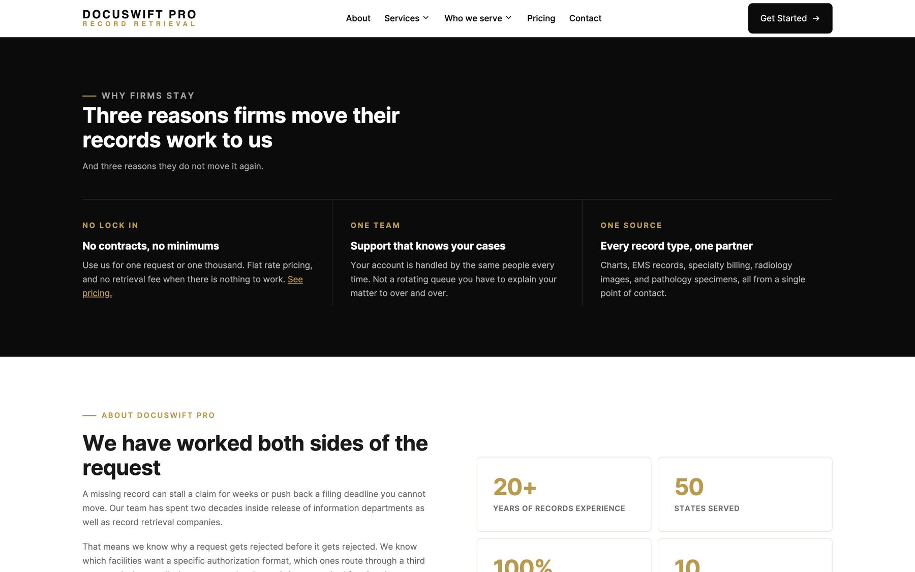DocuSwift Pro page screenshot