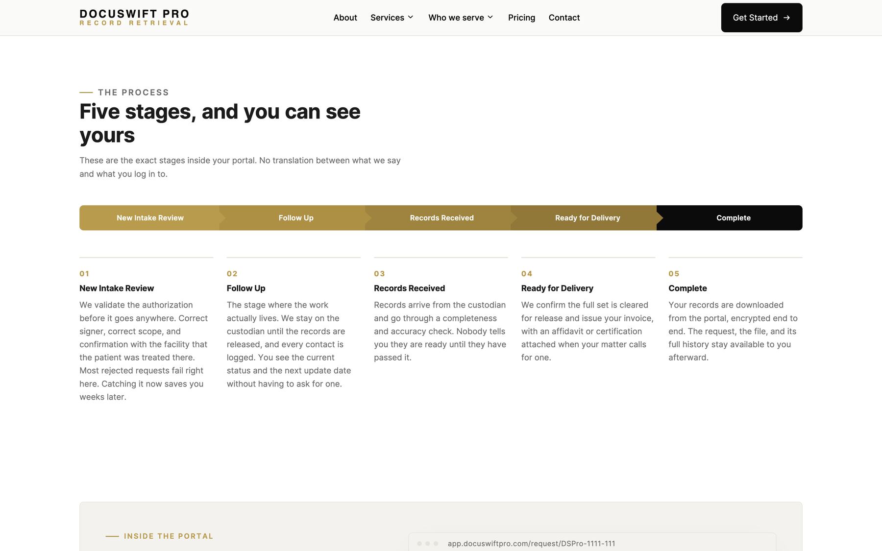 DocuSwift Pro page screenshot