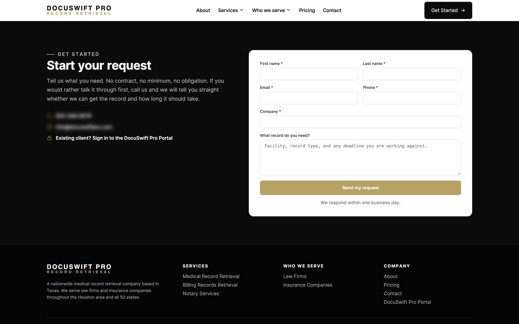 DocuSwift Pro page screenshot